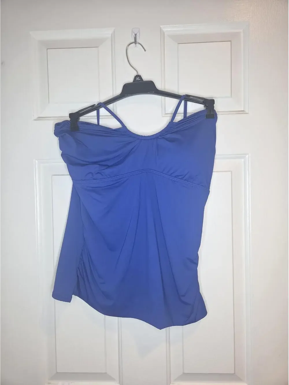 Michael Kors Royal Blue Ruched Swim Top Size XL New With Tags